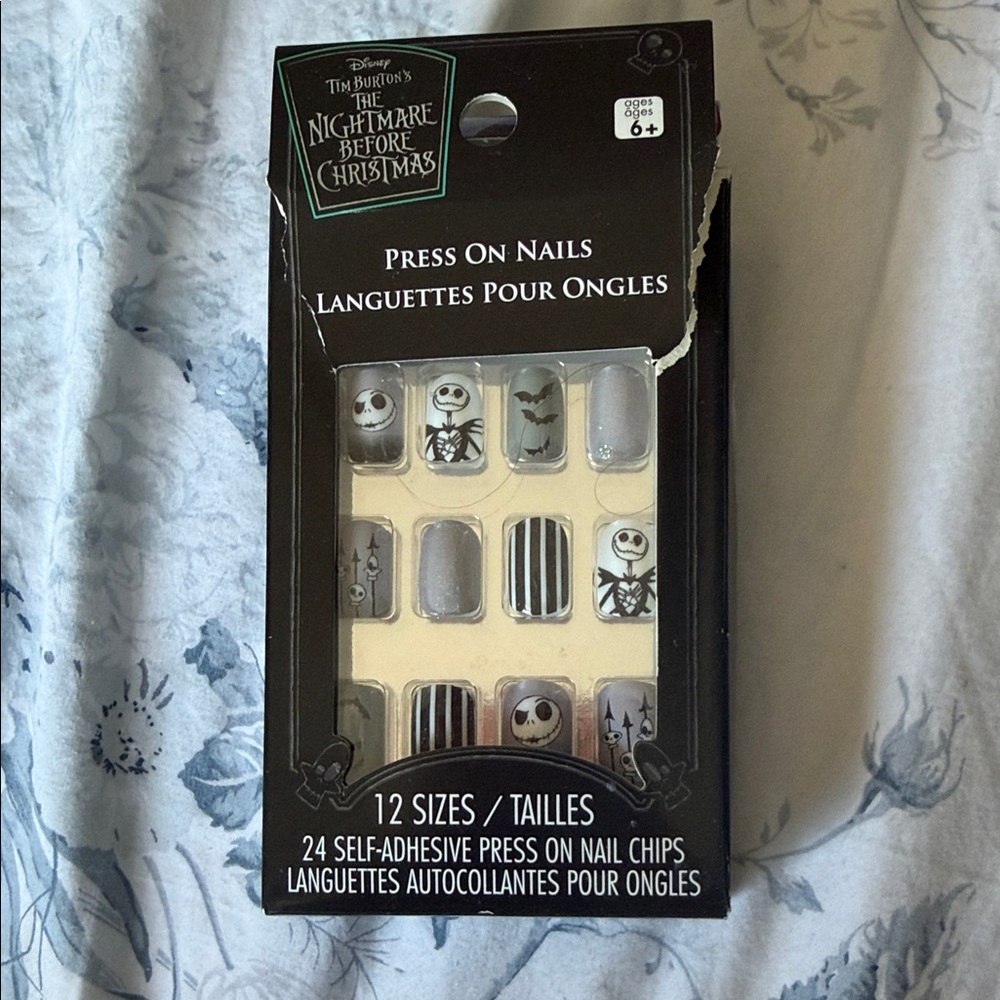 The Nightmare Before Christmas Jack Skellington Press on Nails